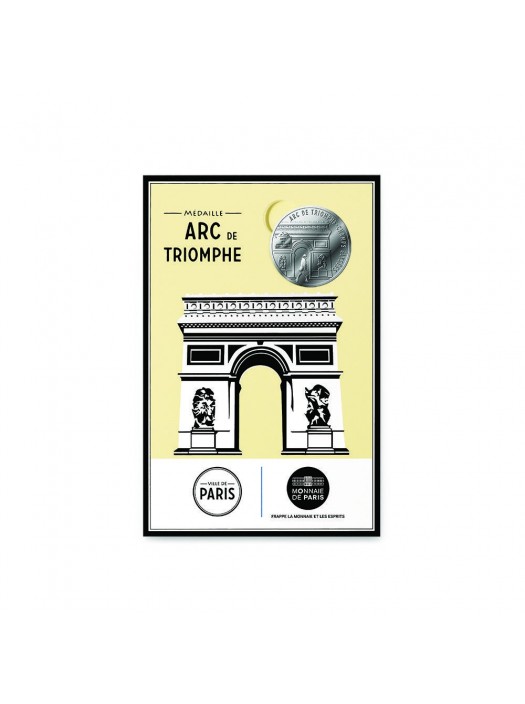 Cartelette Tour Eiffel Champs de Mars avec Mini-Médaille Cartelette Tour Eiffel Champs de Mars avec Mini-Médaille