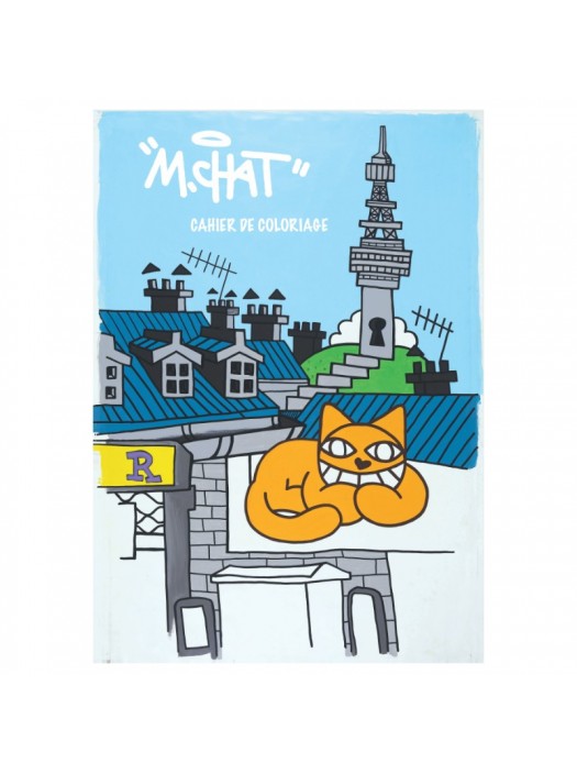 Monsieur Chat Colouring Book Printed in Paris