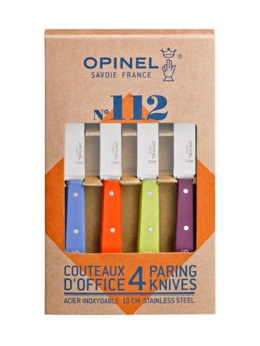 Box of 4 Opinel Offices knives - Sweet-Pop Colors Made In France