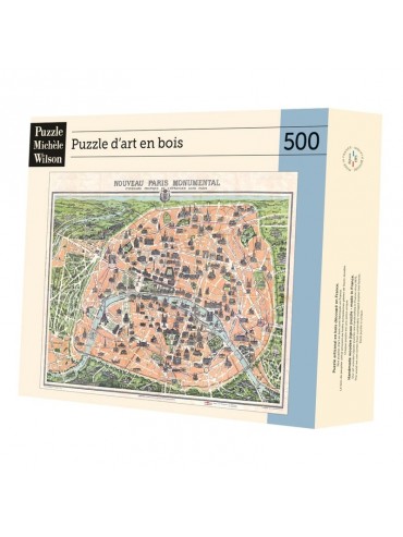 Adult Puzzle 500 pieces Monumental Map of Paris