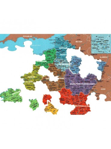 Puzzle Enfants 100 pièces Carte Départements France