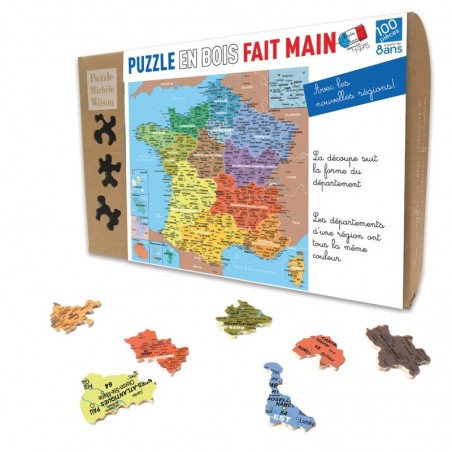 Puzzle Enfants 100 pièces Carte Départements France