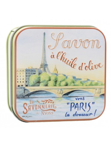 Soap 100g  Vintage Metal Box The Seine - Scented  Rose of May