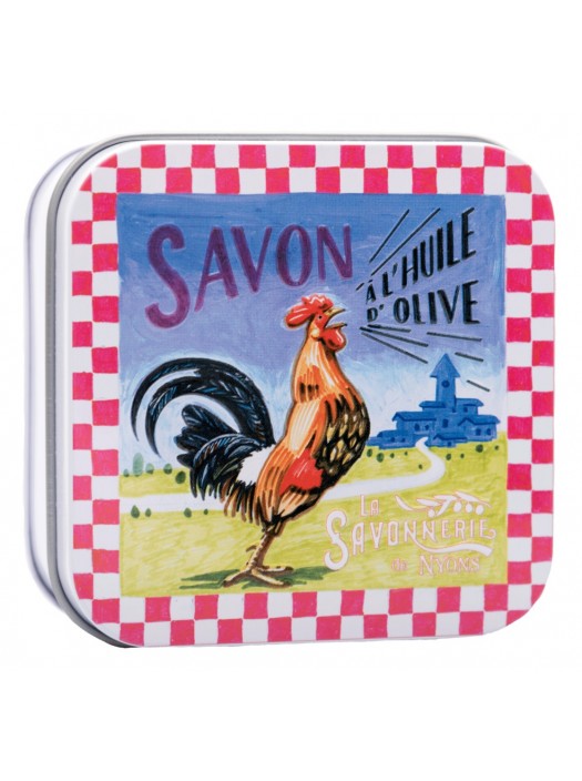 Savon Boite Vintage Coq Français Fabriqué France