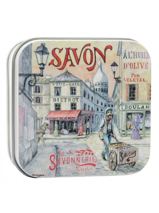 Soap 100g Vintage Metal Box Montmartre - Scented Rose of May Soap 100g Vintage Metal Box Montmartre - Scented Rose of May