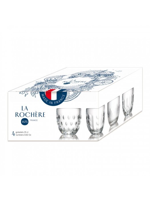 Coffret 4 Gobelet 4 Motifs La Rochère Coffret 4 Gobelet 4 Motifs La Rochère