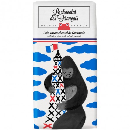 Chocolat Bio Lait Caramel Beurre Salé Tablette King Kong fabriqué en France