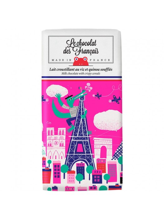 Tablette de Chocolat Lait Lait Croustillant aux Céréales - Bio Tablette de Chocolat Lait Lait Croustillant aux Céréales - Bio