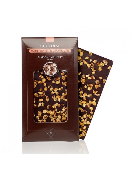 Dark Chocolate Bar Caramelized Hazelnuts - 85g