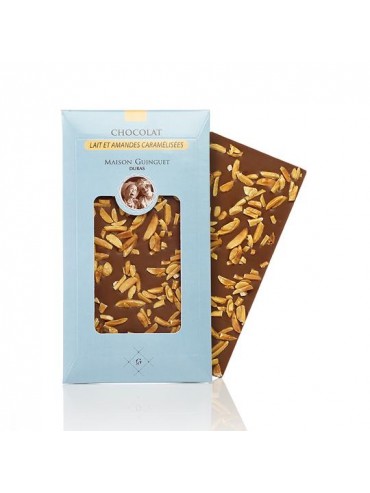 Tablette de Chocolat Lait aux Amandes Caramélisées - 85g