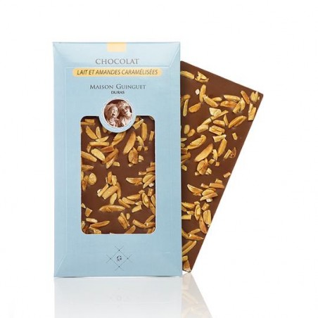 Tablette de Chocolat Lait aux Amandes Caramélisées - 85g
