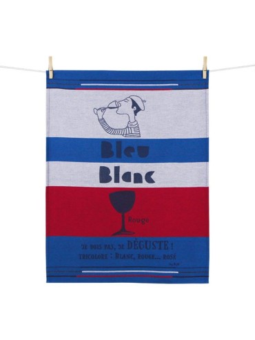 Woven Tea Towel Bleu Blanc Rouge 100% Cotton Made in France