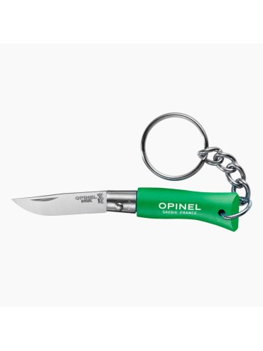 Opinel Knife with Keychain Green Meadow Made in France