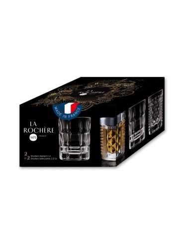 La Rochere Shot Glasses Pack - 2 Different Designs - Made In France