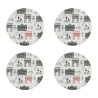 Boxed Set 4 Mini Plate Gien Ca C'est Paris