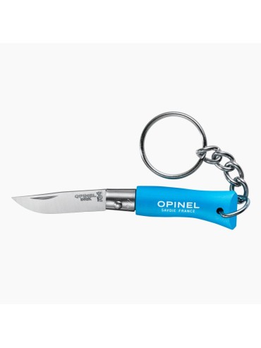 Opinel Knife with Keychain Cyan Made in France