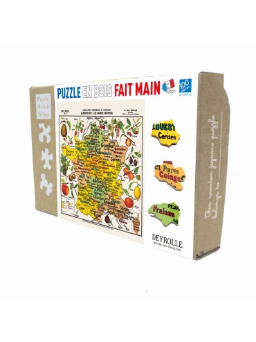 Puzzle Michèle Wilson Enfants Carte Carte De France des Fruits Fabriqué en France