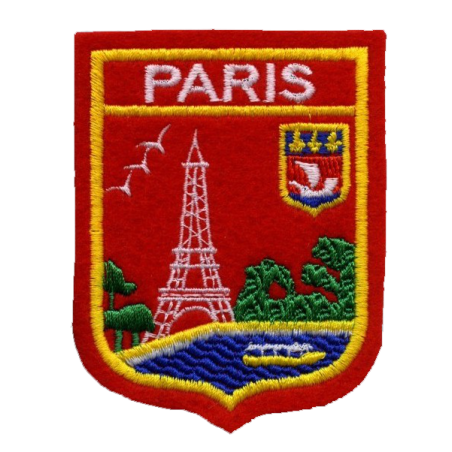 Ecusson Rouge Paris Tour Eiffel Fluctuat Nec Mergitur Fabriqué en France