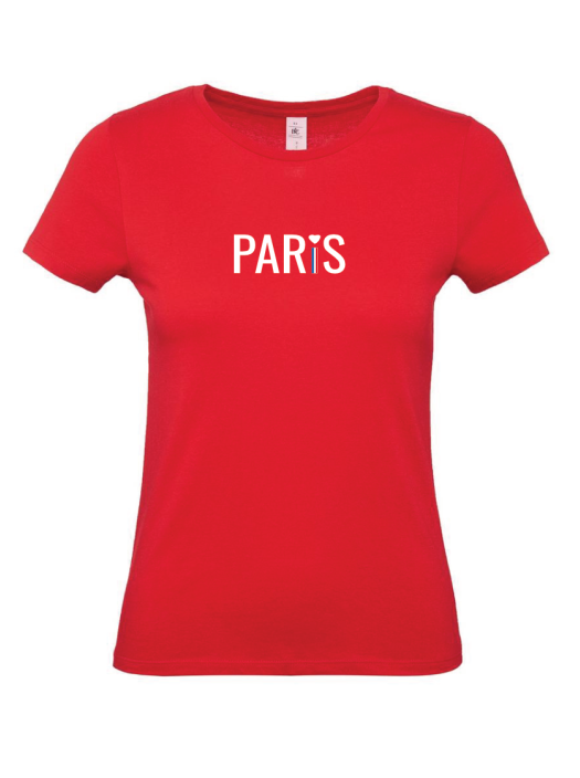 100% Cotton T-Shirt - Paris Red Made in France