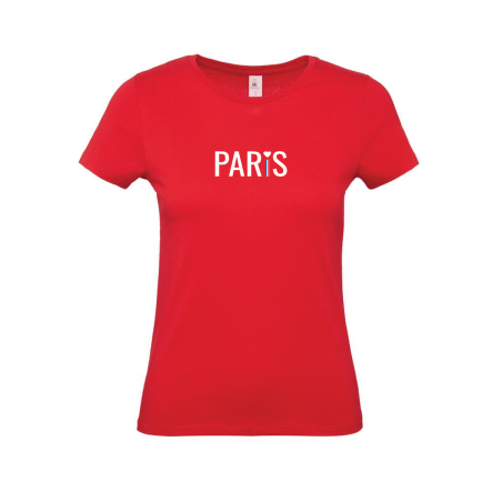 Tee-Shirt Rouge Paris 100% Coton Fabriqué en France