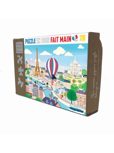 Children's puzzle 12 pieces Vue de Paris Made in France