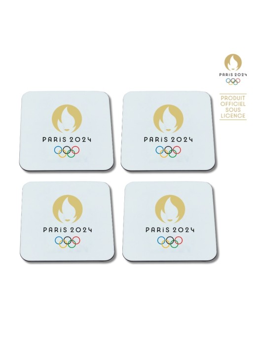 Pack of 4 PARIS 2024 Coasters Made in France