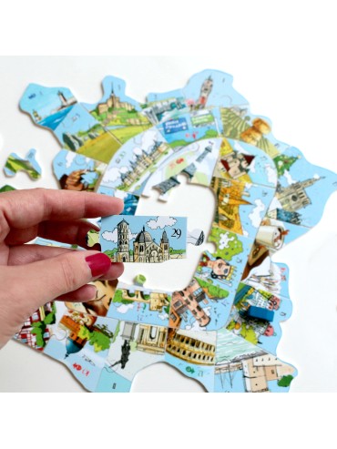 Puzzle Jeu de l'Oie Enfants 34 pièces France Escapade Fabriqué en France