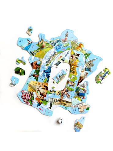 Puzzle Jeu de l'Oie Enfants 34 pièces France Escapade Fabriqué en France