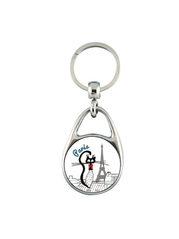 Keyring Recto Verso Les Toits de Paris Made in France