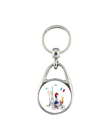 Keyring Recto Verso Les Toits de Paris Made in France