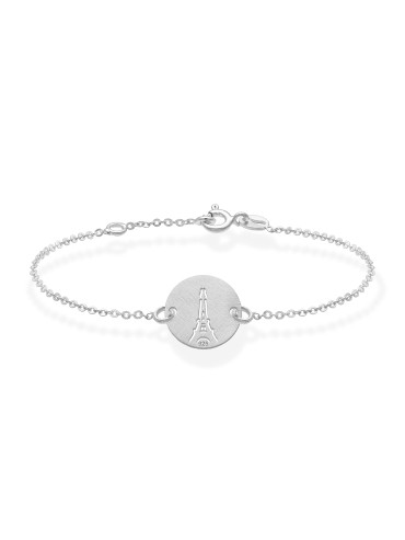 Memento Kiss Eiffel Tower Silver Chain Bracelet Made in France