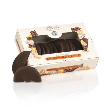 Dark Chocolate Orange Quarters Made in France