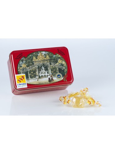 Bergamote de Nancy IGP - Boîte Fer Place Stanislas 150g Fabriquée en France