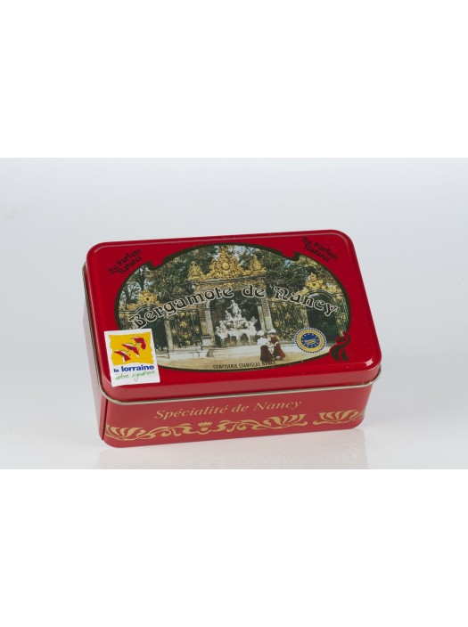 Bergamote de Nancy IGP - Boîte Fer Place Stanislas 150g Fabriquée en France