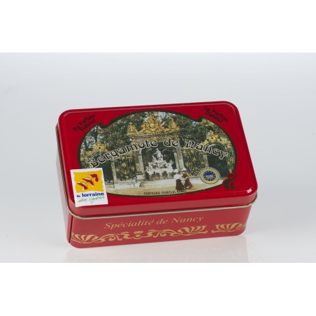 Bergamote Candies from Nancy - Metal Box Stanislas Square 150g Made in France