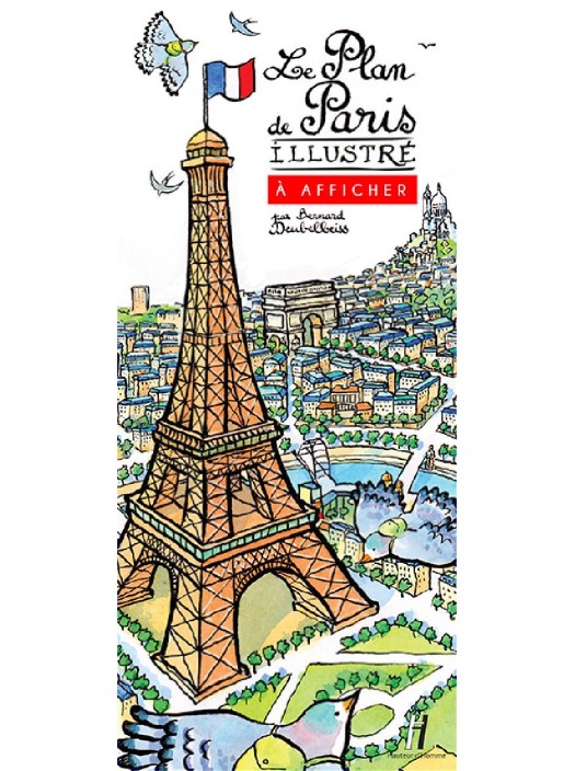 Le Plan de Paris Illustré à Afficher Imprimé en France