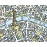 Illustrated Paris Map to Display Made in France