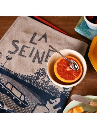Woven Tea Towel The Seine 100% Cotton Made in France
