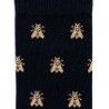 Napoleon Socks - Golden Bees - Navy Blue Made in France