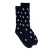 Napoleon Socks - Golden Bees - Navy Blue Made in France