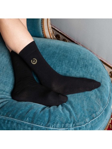 Chaussettes L'Empereur - Noires Fabriquées en France