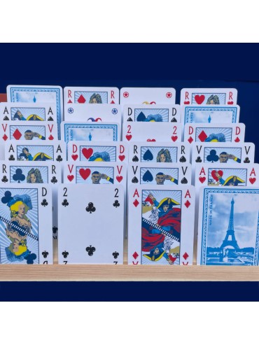 Jeu de 54 Cartes - Tour Eiffel Bleu - Fabriqué en France