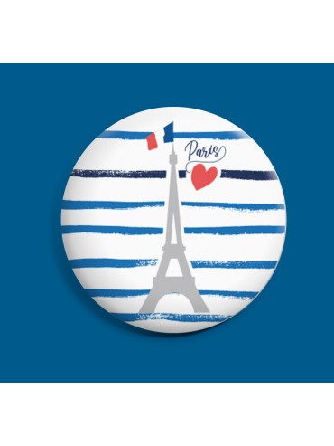 Magnet Tour Eiffel Marinière Coeur Fabriqué en France