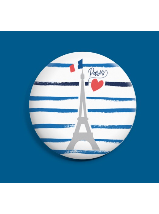 Magnet Tour Eiffel Marinière Coeur Fabriqué en France