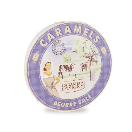 Caramels au Beurre Salé d'Isigny Boîte Camembert Fabriqués en France Caramels au Beurre Salé d'Isigny Boîte Camembert Fabriqués en France
