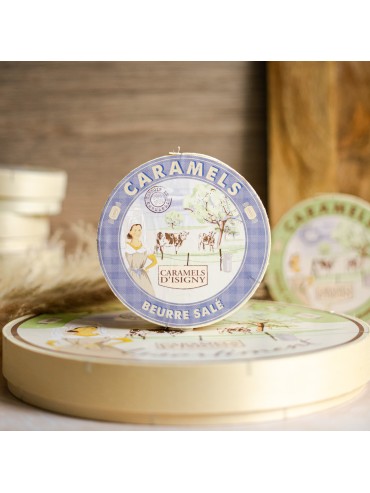 Caramels au Beurre Salé d'Isigny Boîte Camembert Fabriqués en France