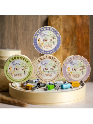 Caramels au Beurre Salé d'Isigny Boîte Camembert Fabriqués en France