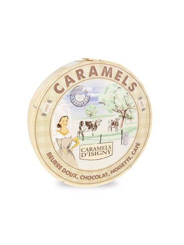 Assortiments Caramels Beurre Salé d'Isigny Boîte Camembert 150g Fabriqués en France