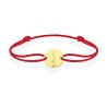 Cord Bracelet Golden Eiffel Tower - Memento Kiss Made in France