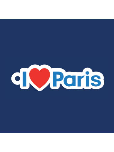 I Love Paris Keyring - Charms Bar Collection Made in France